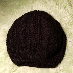 Black knit beanie